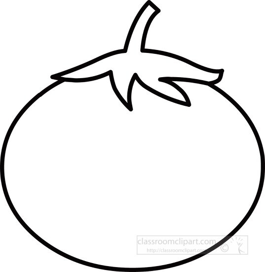 tomato black white outliine clipart 720 - Classroom Clip Art