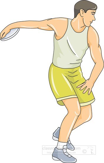 Free Track and Field Discus Throw - Classroom Clipart