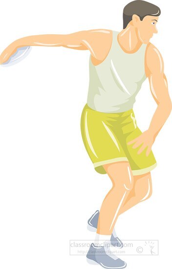 Free Track and Field Discus Throw - Classroom Clipart