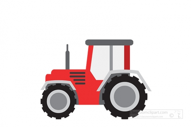 tractor illustration gray color - Classroom Clip Art