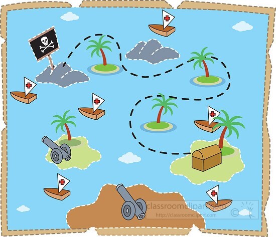 Treasure Map Clipart Classroom Clip Art 9269