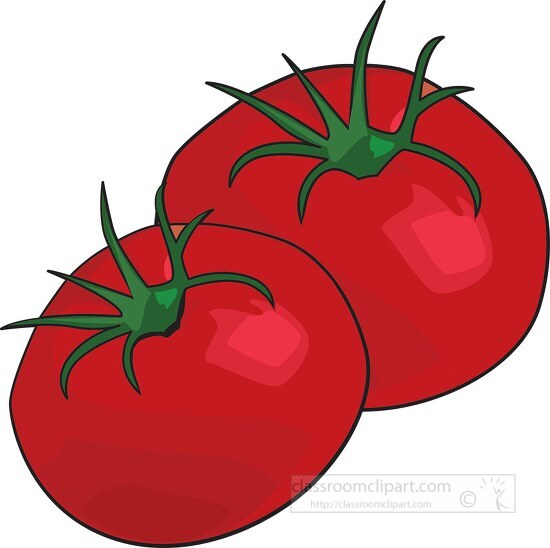 two ripe tomatoes clipart - Classroom Clip Art