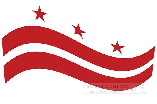 State of dc flag flag - Classroom Clip Art