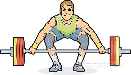 weightlifting with two fingers cartoon clipart - Classroom Clip Art