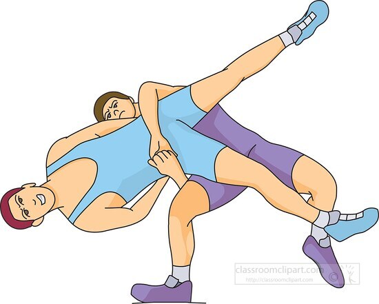 wrestling competition throw oppoenet in ring - Classroom Clip Art