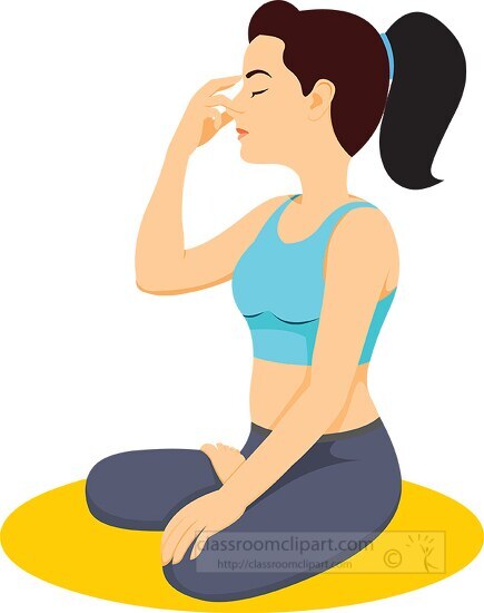 yoga breathing exercise health clipart - Classroom Clip Art