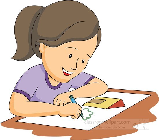 student drawing clipart