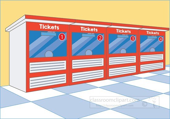 subway ticket booth clipart 357