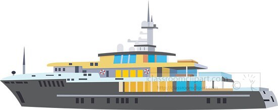 super yacht clipart