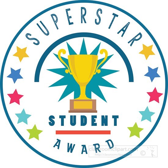 superstar student award clipart