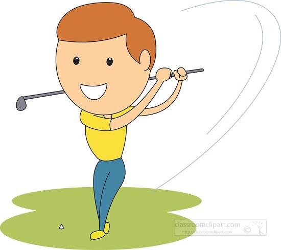 swinging a golf club