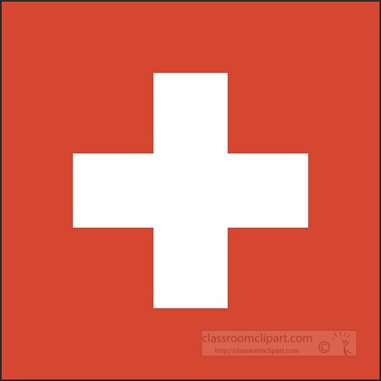Switzerland flag flat design clipart