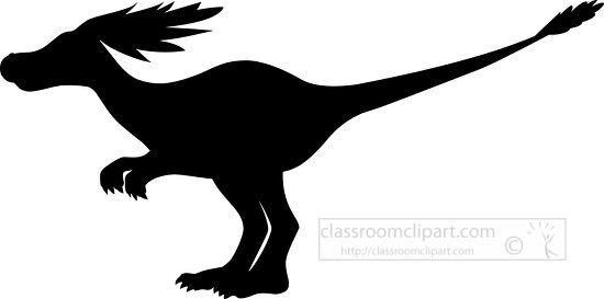 syntarsus dinosuar clipart silhouette