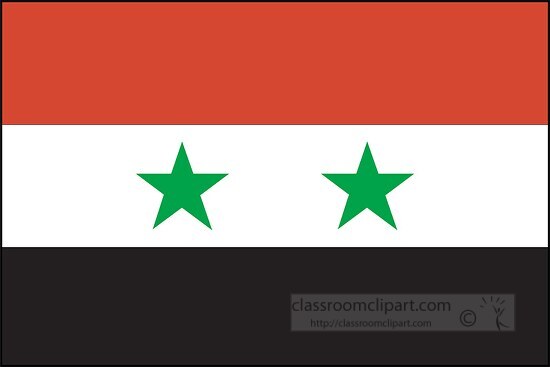 Syria flag flat design clipart