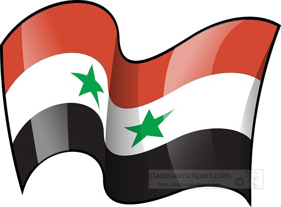 Syria wavy country flag clipart