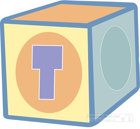 T alphabet block clipart