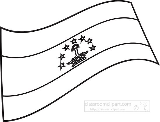 World Flags Clipart-Tajikistan wavy flag black outline clipart