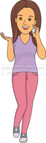 teenager talking on cell phone clipart 59811