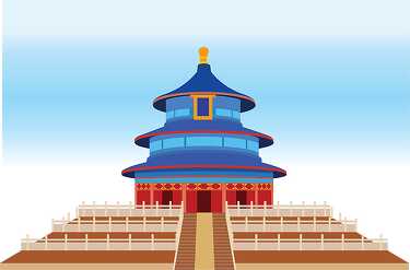 temple of heaven ancient china clipart
