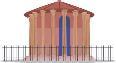 temple of hercules victor rome clipart
