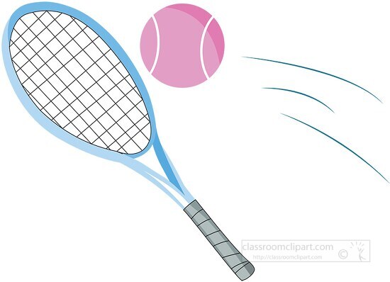 tennis racquet and tennis ball clipart