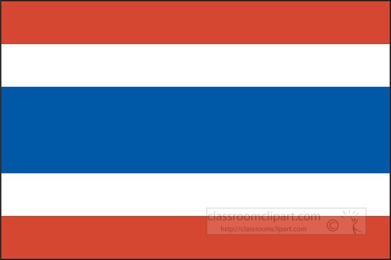 Thailand flag flat design clipart