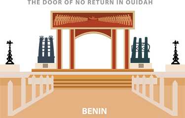 the door of no return ouidah benin vector clipart