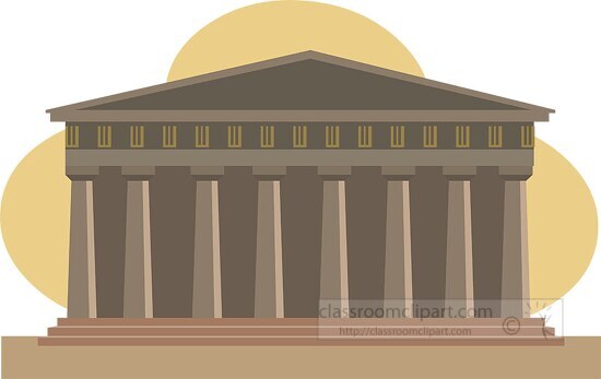 the greek acropolis clipart image