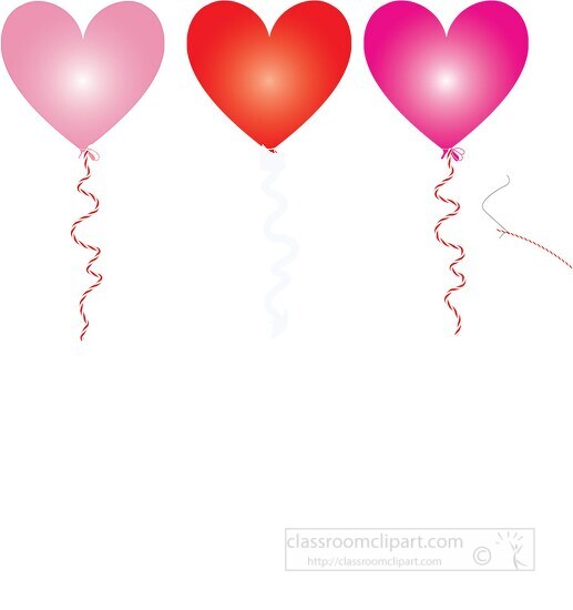 three valentines day balloons 2