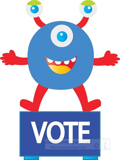 three-eye-cartoon-character-on-vote-sign-2.eps