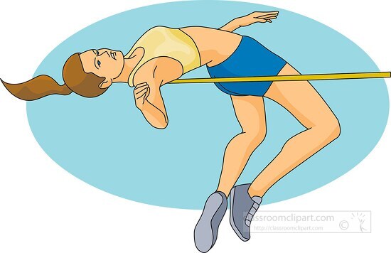 track and field high jump clipart