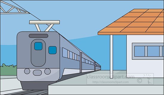 train station cartoon