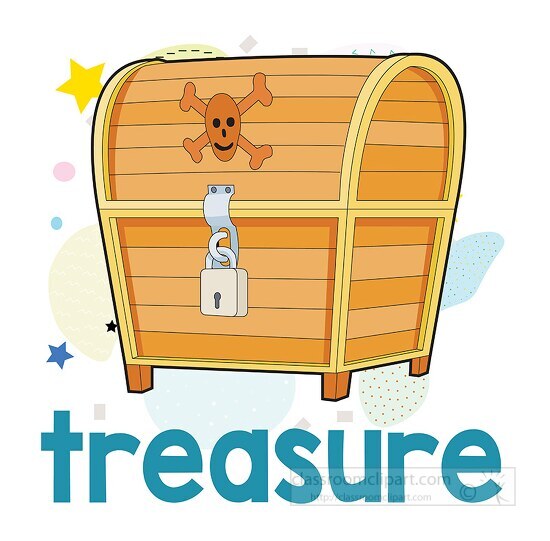 treasure chest to read pictures and word treasure