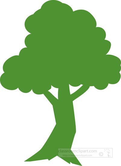 tree green silhouette clipart