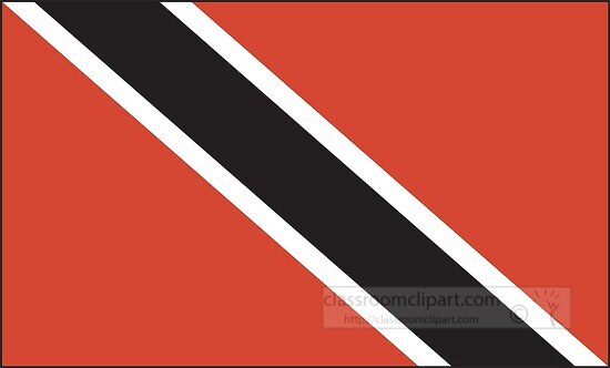 Trinidad Tobago flag flat design clipart