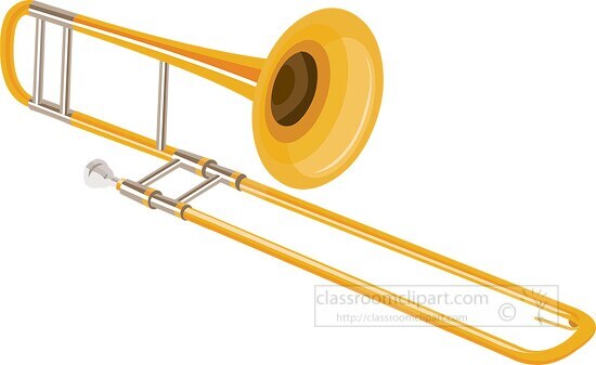 trombone without white clipart clipart illustration