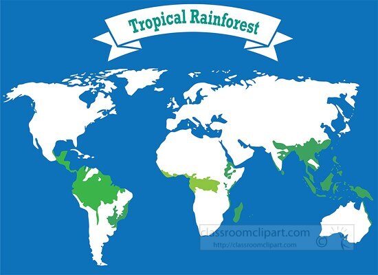 tropical rainforests map