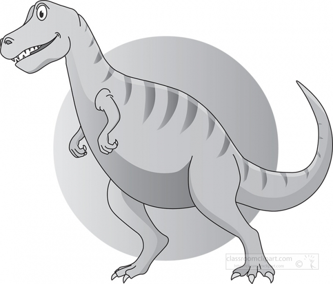 tryannosaurus clipart 02A gray