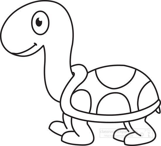 tortoise clip art black and white