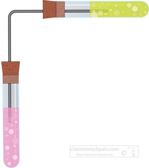 two test tubes used in experiment vector clipart