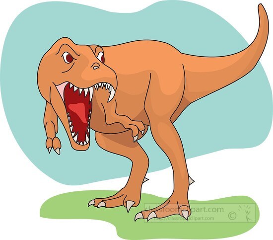 tyrannosaurus showing large teeth clipart