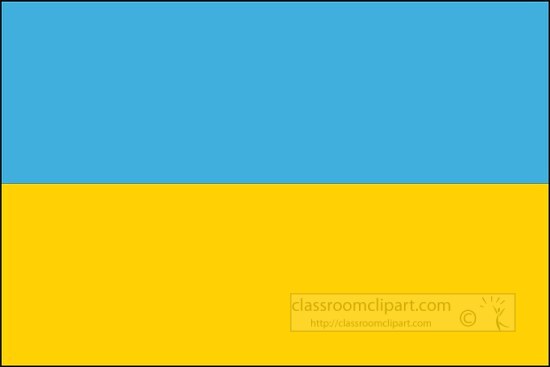 Ukraine flag flat design clipart