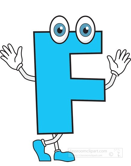 Cartoon Style Letters Upper and Lower Case-upper case letter F cartoon ...