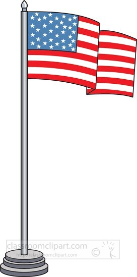 usa flag on flagpole