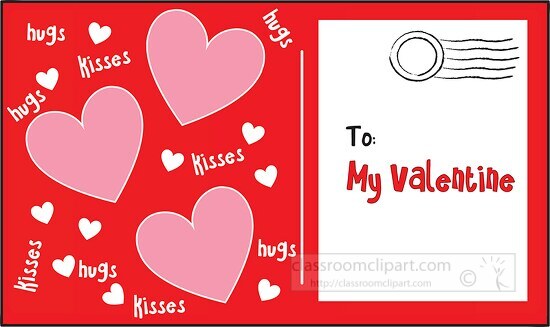 valentines day postcard clipart
