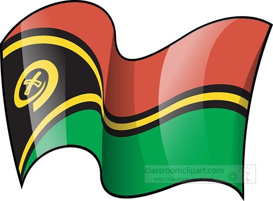 Vanuatu wavy country flag clipart