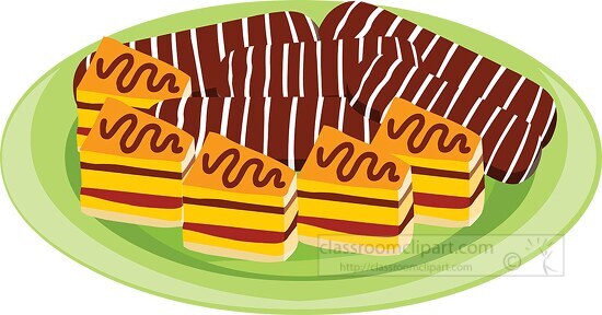 variety chocolate dessert food clipart