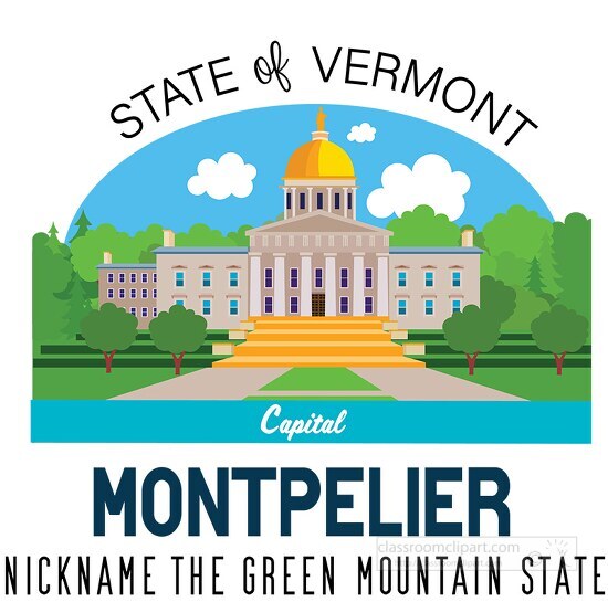 vermont state capital montpelier nickname green mountain state v
