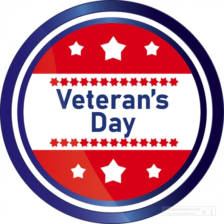 veterans day logo circle shape clipart