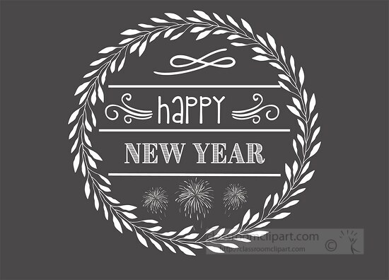 new years eve clipart black and white